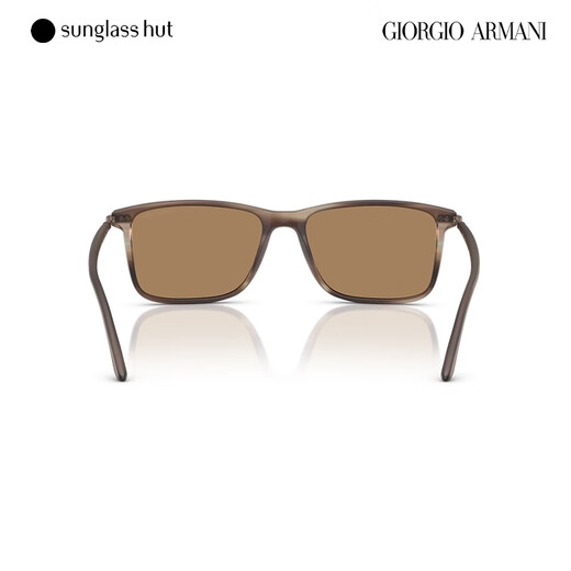 Emporio armani [Hu ge Тот же стиль] солнцезащитные очки мужские солнцезащитные очки, изменяющие цвет, прямоугольные очки 0Ar8218f полосатая коричневая рама/коричневая линза 6167m4