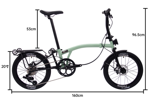 SMVP Xiaobu folding bicycle carbon fiber ultra-light British Xiaobu portable T9D-20D brompton men and women adult light green-M Yan handle 20 inches
