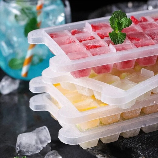 Yuan Xie ice cube mold ice cube box refrigerator ice cube ice making box ice box ice maker ice mold cube frozen ice cube ice tray four layers 144 compartments (with large crisper + ice shovel)