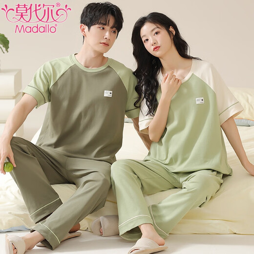 Modal Pure Cotton Paarpyjamas für Frauen im Sommer dünne kurzärmelige Hosen für Männer und Frauen mit Brustpolstern für Heimkleidung N13603 Männer 13303 Frauen m Frauen