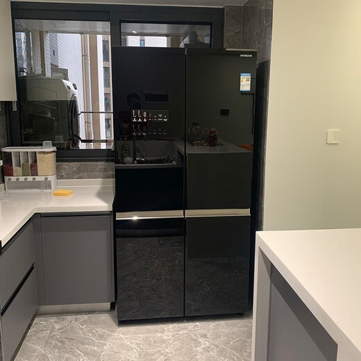 HITACHI Hitachi refrigerator 573L large capacity cross-door four-door original imported R-FBF570KC vacuum preservation automatic ice making crystal black