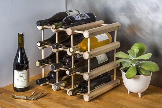 J.K. AdamsJ.K.Adams JK Adams Wood Modular Wine Rack with Natural Pins, 40 Bottles, Maple