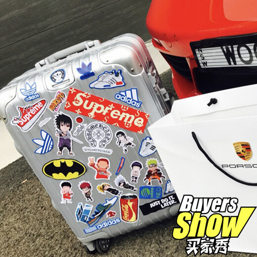 Bei Guang Naruto Sasuke Cartoon Aufkleber Helm Personalisierte Koffer Aufkleber wasserdichte trendige Marke Koffer Trolley Hülle Koffer Aufkleber Laptop Gitarre Kühlschrank Dekoration Wandkleher Aufkleber