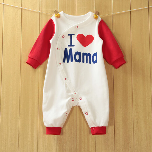 Disney Disney official same style 3-4-5-6-7-8-9 months male baby clothes 0-1 year old female baby autumn one-piece romper boy's clothing love mother 80cm