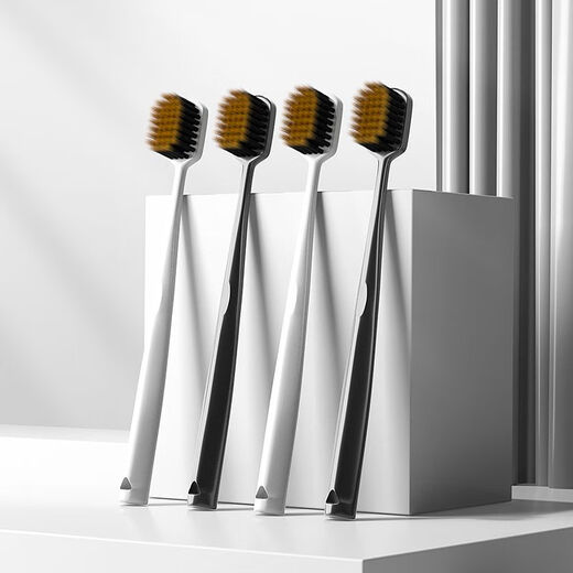 Jacques toothbrush for men's soft hair, wide head, high-value adult couple's teeth cleaning set, home wear 8 packages