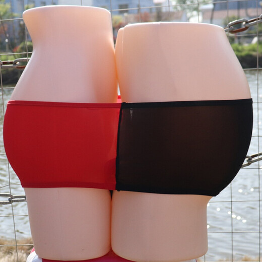 Sexy lingerie, sexy double underwear, couple's one-piece open-fit, no-take-off one-piece thong for men and women, pink and white, large size