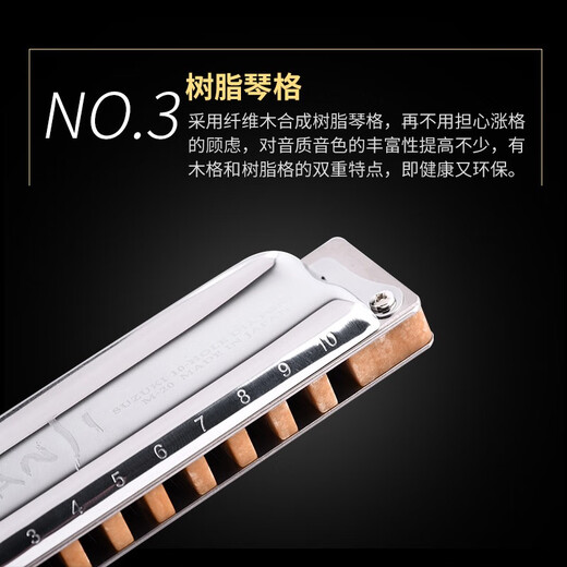 Suzuki Japaner importiert Suzuki M-20 Blues Mundharmonica Student Anfänger Erwachsener 10 Loch Blues M20 Zehn Loch Harmonica Bass Low f Tune