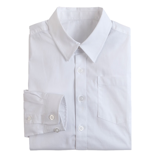 Eton Gide School Uniform Children's White Shirt College Solid Color Spring and Autumn College Long Sleeve Men's Shirt 10C150 White 160cm