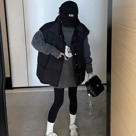 Gtyuwvg Companion doxi dongguan dalang suéter de estilo flojo de estilo flojo para mujeres 2024 Invierno Versión coreana New Corean Gray Donald Duck Y9855 One Size M