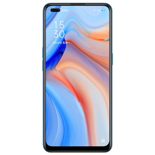 OPPOReno4 super night scene video 65W super flash charging video super anti-shake dual mode 5G8GB+128GB crystal diamond blue camera game video mobile phone