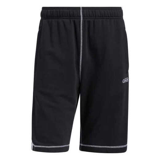 阿迪达斯（adidas）三叶草短裤男裤夏季新款运动裤宽松舒适时时透气休闲针织五分裤 GN3882 S
