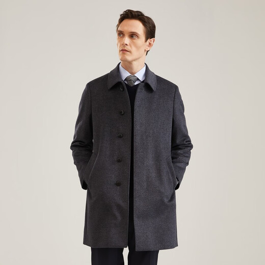 YOUNGOR (YOUNGOR) men's coat men's single-breasted jacket slim-fit business coat wool blend down liner VYSY015110CFY gray S 165/88A