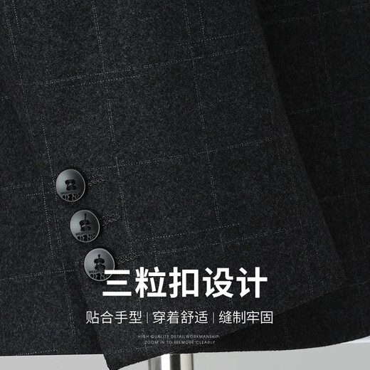SHANSHAN suit men's four-season anti-wrinkle wear-resistant slim professional formal suit men's clothing gray 180