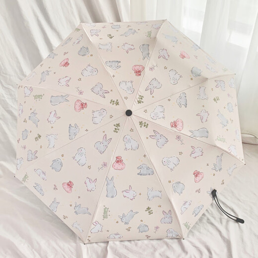 Ruolin's Cute Bunny Umbrella for Women, Rain or Shine, Sweet, Fresh, Fully Folding Parasol, Sun Protection Bunny - 30% Off, Fully Automatic (Automatic Opening and Closing)