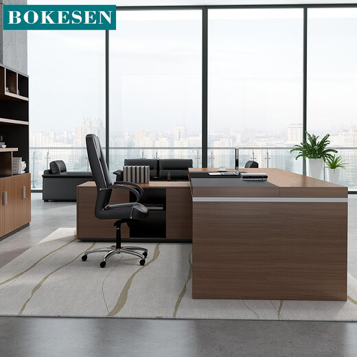 Boxen Boss Desk Simple Modern Executive Desk Single President Desk Manager Desk Manager Desk Supervisor Desk and Chair Combination 2.0 Meter Boss Desk (with Vice Cabinet)