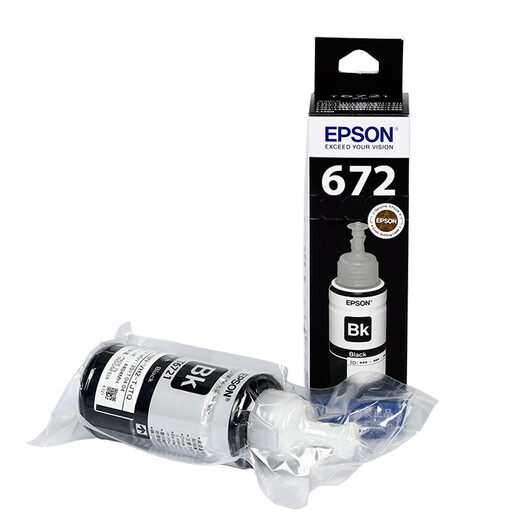爱普生（EPSON）672原装墨水L310/L1300/L130/L360/L351/L313/L455/L301打印机 T672【四色套装 黑红黄蓝各1瓶】