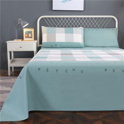 Arctic Velvet Home Textiles Cotton Old Coarse Bed Sheet Single Piece Kang Sheet High Count High Density Fresh Bed Sheet Bed Cover 1.5/1.8 Meter Single Double Thickened Bedding Simon Green Hot 1.5 Meter Bed Use 200*230cm Single Piece Sheet Hot