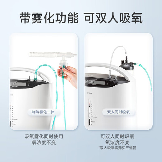 Yuwell 5L liter medical molecular sieve oxygen generator oxygen inhaler oxygen machine household elderly people with atomization 8F-5AW national subsidy