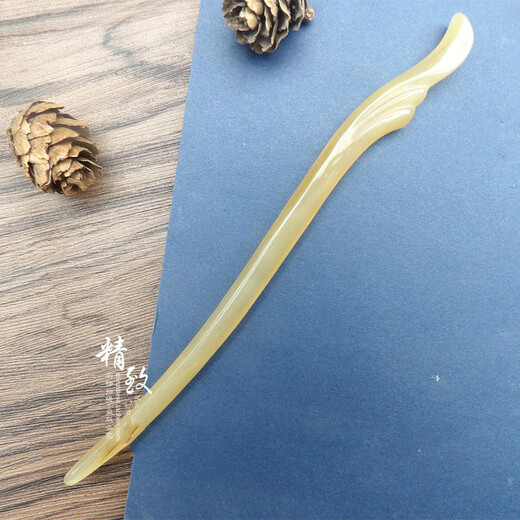Self-defense horn hairpin modern simple retro style Hanfu headdress long daily female ponytail hairpin about 15 to 17 cm high quality