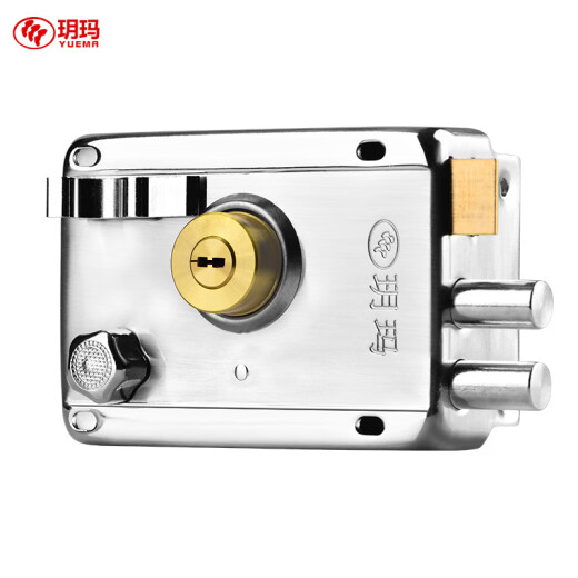 式 玥 outer door lock old-style anti-theft door lock door wooden door iron door lock dual insurance lock 750C-698 left with edges