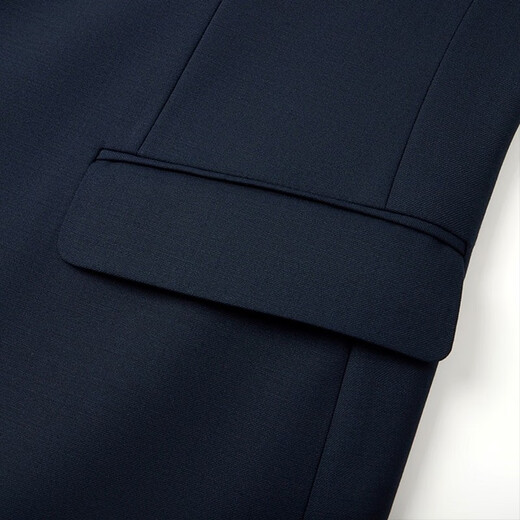 Qi brand wool suit suit for men 2025 autumn new business formal suit and trousers two-piece groom's wedding dress dark blue suit top M B46 170/92B