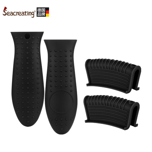 Seacreating German anti-scalding pot earmuffs, high temperature resistant silicone anti-scalding clip handle covers, anti-scalding pads, pot lid handles, anti-scalding hands, red