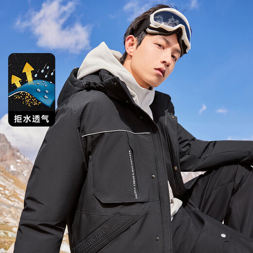 Carbin Men's Clothing 90 Duck Down Jacket Осень и зима Новая свободная теплой куртка Улица Улица Комфорт H уголь Black 01 L /175/50