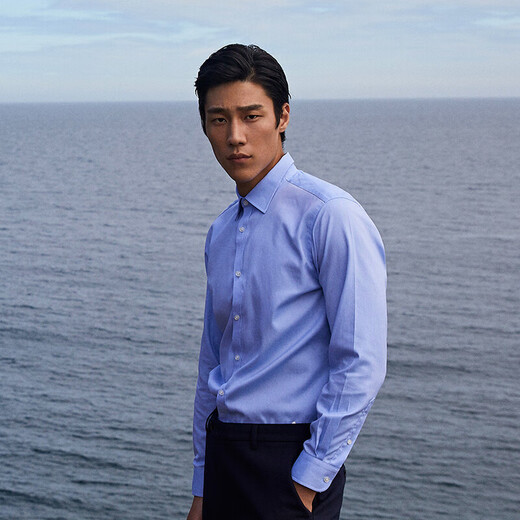 雅戈尔（YOUNGOR） 衬衫男士 四季青年男休闲正装衬衫 GLDP16384AJA 黑色 41