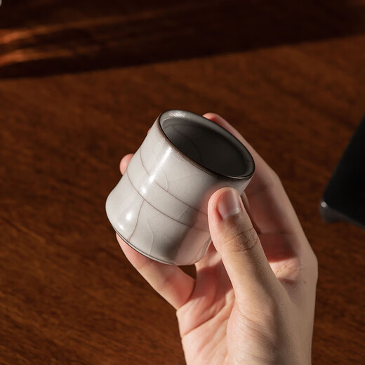 Wanqiantang tea cup personal high-end master cup single cup Ru kiln tea cup gift box set five famous kilns