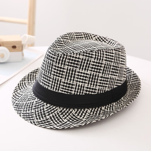 Nozhimeng outdoor jazz top hat men curled British style retro straw hat middle-aged and elderly stage performance hat NM673 yellow average dock circumference 58cm