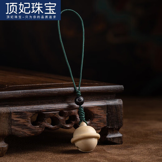 Ding FEI peach wood bell pendant mobile phone chain hanging ornament pendant cute men and women personalized U disk lanyard key creative gift hanging peach wood A25-102