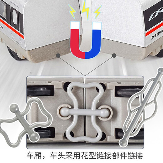 铠威电动遥控车合金火车和谐号复兴号高铁动车模型儿童玩具生日礼物男 充电版遥控复兴号高铁3节套装