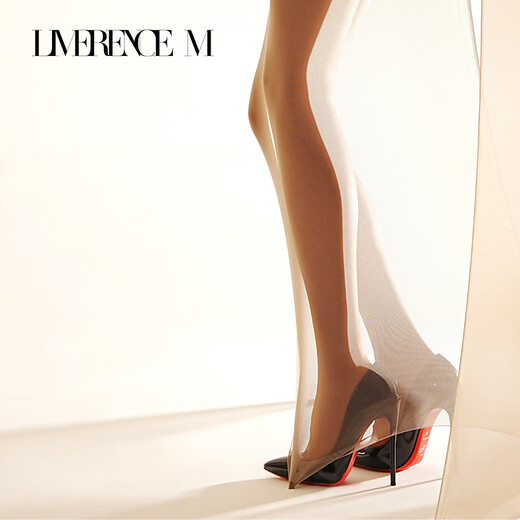 Lai Mi Runsi Melted Chocolate Stockings Ultra-Thin Mesh Seamless Sexy Transparent Silky Pantyhose Jade Color M Size