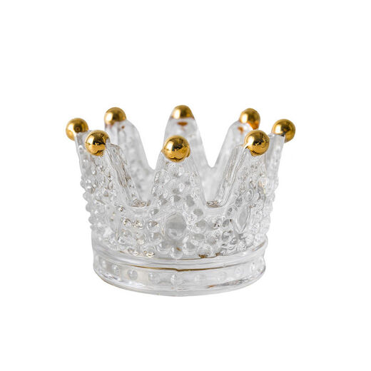 High-end crystal ashtray, Nordic style, real gold crystal crown, cute goddess girl, crystal beauty egg, utensils, creative decoration, create a thousand pieces of gold