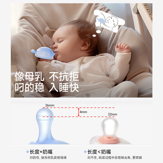 IKV Baby Teething Gum Small Mushroom 3-6 Months Anti-Eating Hand and Teeth Chewing Gum to Soothe Baby During the Oral Period Spaceship Cross-Handle Mushroom Teething Gum - Blue