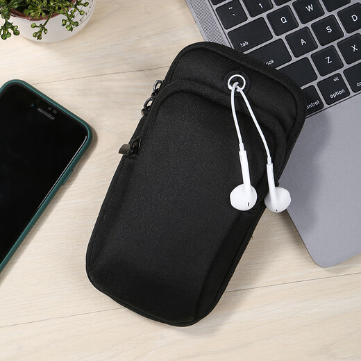 ISKA geeignet für das Ausführen von Mobiltelefone ARM -Tasche Sport Handy Arm mit Handgelenkstag Outdoor Sport Radsport Mobiltelefon Schutzhülle Apple Xiaomi Huawei Samsung Universal Arm Bag JK864 Black