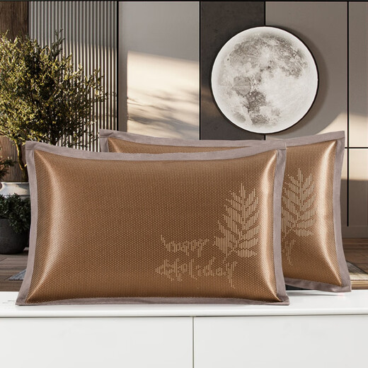 Thaicofio Summer Cool Mat Anti-Ece Vine Cover Cover Cover Vine Вышитая подушка для подушки COUR COUP Студент COOL BAMBOO COUP Крышка 701-1 Двойная (Vine) 45x70см