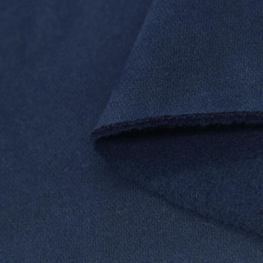 Youchuang thickened cotton knitted fabric fleece warm pure cotton plus fleece autumn and winter suit sweatshirt clothing fabric rice price blue gray