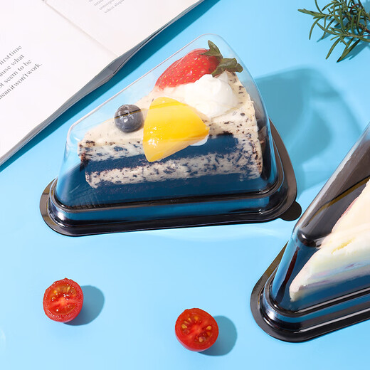 Baijie triangular cake box 8-inch mousse layer cake box baking Western pastry disposable packaging box 20 pieces