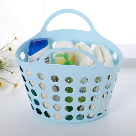 Spero portable bath basket bath soft plastic student hanging storage basket toiletries dormitory bathroom bathroom basket large gray