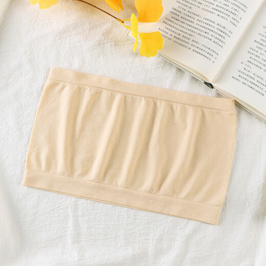 Shimu independently packaged seamless one-piece bandeau women's one-piece bra bottoming anti-exposure chest wrap white one size 90-140 Jin Jin equals 0.5 kg