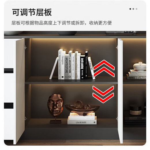 德骊嘉2025新款餐边柜高柜一体靠墙现代简约轻奢客厅餐厅家用茶水酒柜 款12240*40*220包安装