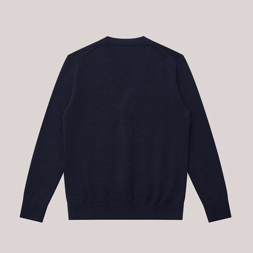 HAZZYS men's solid color V-neck wool cardigan ABYZD0BDF51 dark navy DN 170/92A46