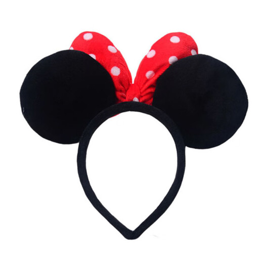Disney Plüschspielzeug echtes Haar Accessoires Cartoon Mädchen Dress Up Ornamente Mickey Mouse Geburtstagsgeschenk Minnie Hairband