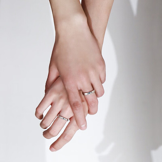 Duoshi Fanfei couple rings, a pair of rings for men and women, fashionable and simple jewelry, as a gift for your girlfriend and wife on their anniversary birthday, free engraving, pair of rings + certificate