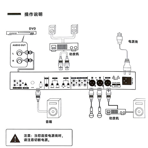 MEIMI professional ktv pre-amp effector digital anti-howling microphone audio reverb processor reverb ktv digital pre-amp effector Bluetooth D1500 effector--Cannon Lotus