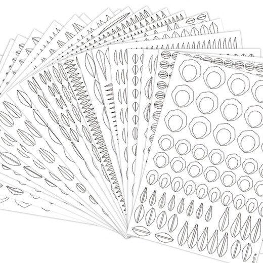 Flower wrapped cardboard sliced paper mold hairpin diy material package ancient style Hanfu hair accessories handmade paper pattern brown 2 peony flowers