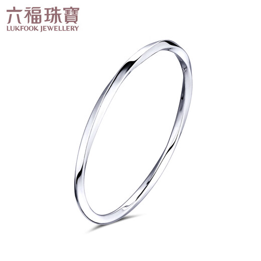 Lukfook Jewelry Platinum 950 Möbius Ring Platinum Bracelet Hollow Round Bracelet for Gift Price EFPTBB0001 54mm-8.99g (including labor cost 926 yuan)
