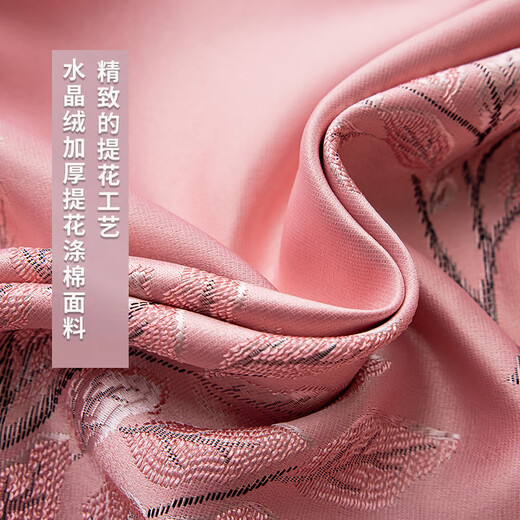 Haojinhui Zhejiang Haining Xucun Curtains Curtains Thickened Blackout Curtains Finished Bedroom Living Room Balcony Bay Window Full Blackout Tulip Gray (Hook Type) Width 3.0*Height 2.7 Height Can Be Changed