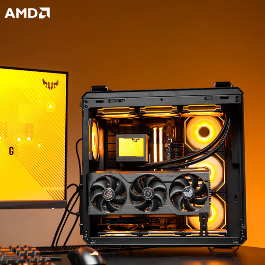 ASUS RTX5080/5090/5070Ti graphics card host Ryzen 7 9800X3D assembled computer host ASUS rog family bucket game DIY desktop assembled computer host Ryzen 7 9800X3D + ASUS RTX5080丨five single host